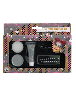  Glitzer Make-up Kit 5-teilig silberfarben, fig. 1 