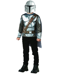  The Mandalorian™-Kostüm für Kinder Star Wars™ Fasching grau-silberfarben, fig. 1 