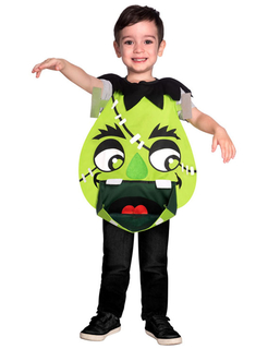  Schaurige Monster-Tunika für Kinder Halloween-Kostüm grün-schwarz, fig. 1 