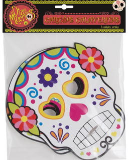  3 Masques en cartons assortis Dia de los muertos adulte Halloween, fig. 1 