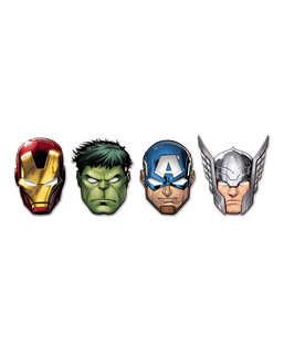  6 masques en carton Avengers Mighty ™, fig. 1 