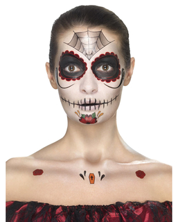  Kit maquillage princesse araignée femme Dia de los muertos, fig. 1 