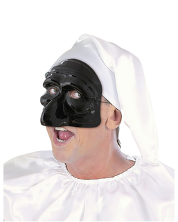  Pulcinella-Maske Halbmaske schwarz, fig. 1 