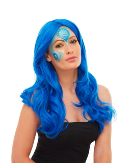  Pfauen-Schminkset 3-teilig Tier Make-up für Fasching blau, fig. 1 