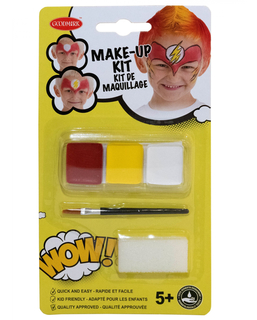  Superhelden-Make-up-Set mit Pinsel und Schwamm für Kinder, fig. 1 