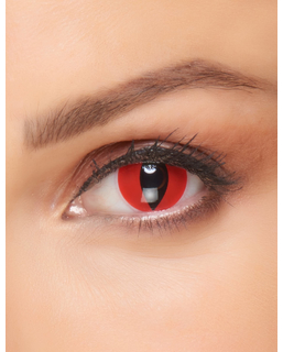  Höllische Katzenaugen-Kontaktlinsen für Erwachsene rot-schwarz 14,5 mm, fig. 1 