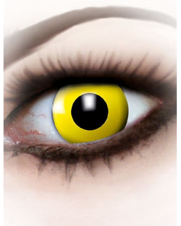  Fantasy-Kontaktlinsen gelbes Auge Halloween-Make-up gelb, fig. 1 