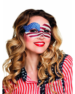  Glitzernde Augenmaske USA-Flagge für Damen, fig. 1 