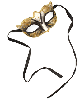  Venezianische Maske vergoldet und Glitzer Erwachsene, fig. 1 