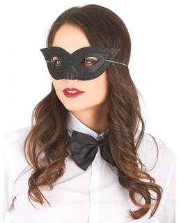  Glitzermaske für Damen schwarz, fig. 1 