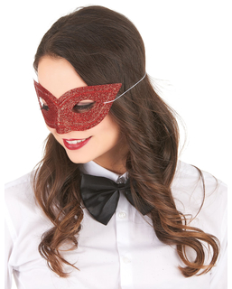  Glitzer-Maske für Erwachsene rot, fig. 1 