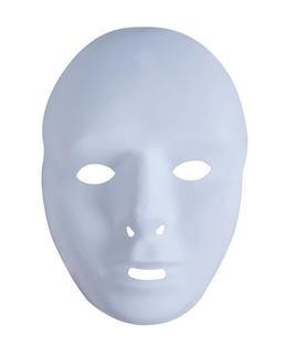  Masque blanc adulte en plastique, fig. 1 