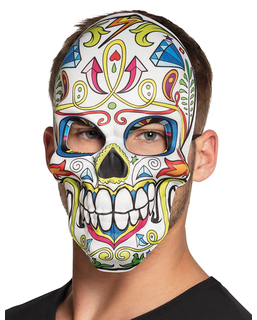  Masque dia de los muertos blanc, fig. 1 