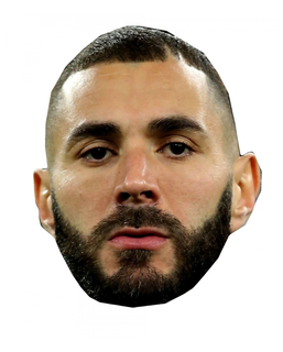  Masque en carton Karim Benzema, fig. 1 