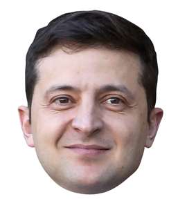  Volodymyr Zelensky Erwachsenenmaske aus Pappe, fig. 1 