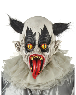  Schwarz-weiße Clown-Maske für Erwachsene aus Latex, fig. 1 