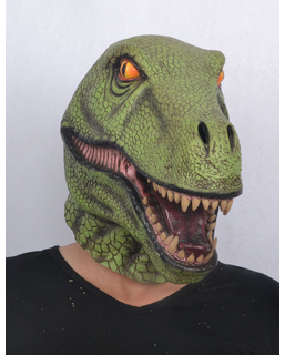  Masque latex dinosaure vert adulte, fig. 1 