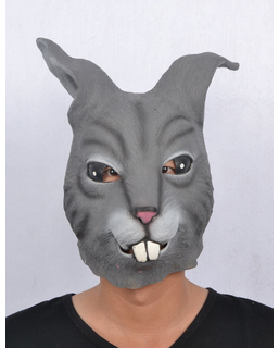  Masque latex lapin gris adulte, fig. 1 