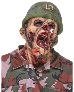  Zombie-Soldat Latexmaske, fig. 1 