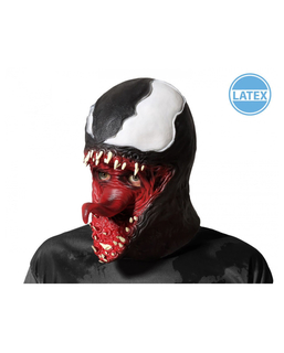  Masque latex symbiote noir et blanc adulte, fig. 1 