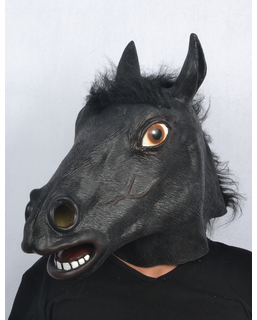  Masque latex tête de cheval noir adulte, fig. 1 