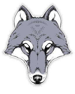  Wolf Maske aus Pappkarton, fig. 1 