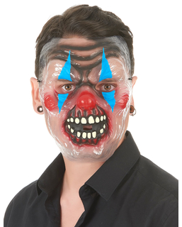  Zweifarbige, transparente Gruselclown-Maske für Erwachsene, fig. 1 