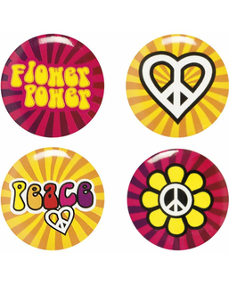  4 Pins Hippie Flower Power, fig. 1 