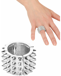  Bague punk argentée femme, fig. 1 