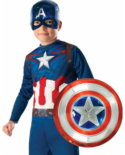  Bouclier en plastique metallisé Captain America 30 cm enfant, fig. 1 