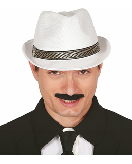  Chapeau borsalino trilby blanc adulte, fig. 1 