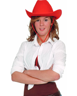  Chapeau cowboy rouge adulte, fig. 1 