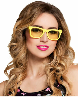  Lunettes jaune fluo 80's adulte, fig. 1 