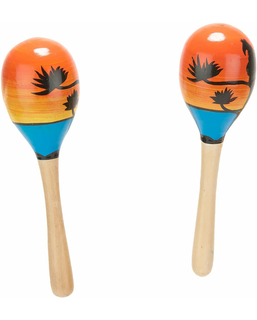  2 Maracas Hawaïennes en bois, fig. 1 