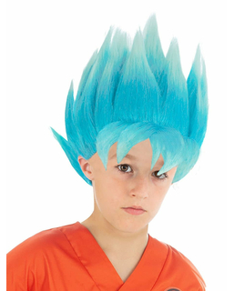  Perruque bleue Goku Saiyan Super Dragon ball enfant, fig. 1 