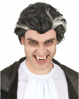  Perruque vampire noire et blanche homme, fig. 1 