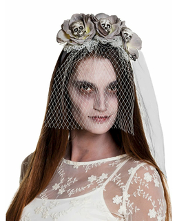  Serre-tête avec voile zombie blanc femme Halloween, fig. 1 