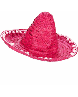  Sombrero rouge à bordure pompons adulte, fig. 1 