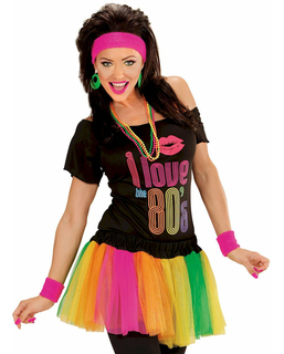  Tutu multicolore fluo court femme, fig. 1 