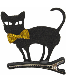  Barrette chat noir en feutrine, fig. 1 