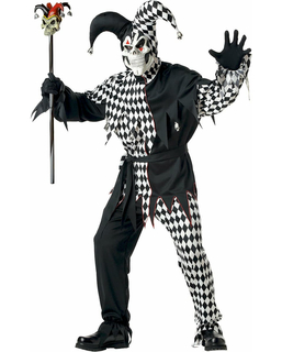  Déguisement clown Arlequin d'Halloween homme noir, fig. 1 