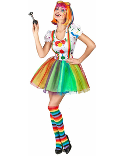  Déguisement clown peinture multicolore femme, fig. 1 