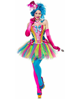  Candy Clown-Kostüm für Damen Bonbons bunt, fig. 1 