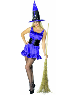  Sexy violettes Hexen-Kostüm Halloween für Damen, fig. 1 