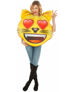  Déguisement Emoji Chat coeur adulte, fig. 1 