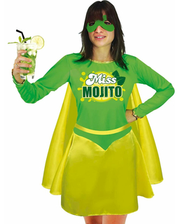  Superheldin Miss Mojito Damenkostüm grün-gelb, fig. 1 