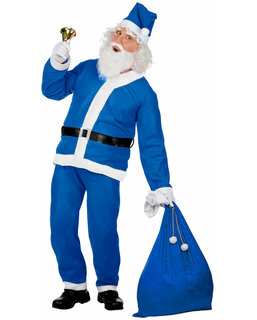  Déguisement Père Noël bleu homme, fig. 1 