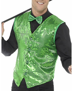  Gilet vert à sequins adulte, fig. 1 