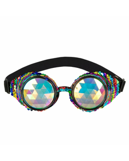  Retro Regenbogen-Brille Accessoire für Erwachsene 80er-Jahre bunt, fig. 1 