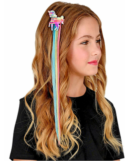  Mèche multicolore avec licorne à sequins pour cheveux, fig. 1 